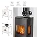 Sonyabecca Stove Fan 8 Blade Twin Motor Heat Powered Wood Stove Fans 138mm Height Fireplace Fan 31% Fuel Cost Silent for Insert Fireplace Fans