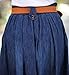 Youhan Women's Vintage Fitted Cotton Denim Pleated Long Maxi Skirt
