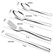 24 pcs Silverware Set, Lekoton Stainless Steel Flatware Sets Mirror Polishing Kitcten Home Dinnerware Cutlery Set Tableware Utensil Set Service for 6 with Spoon Fork Knife Luxury Gift Box (24-piece)