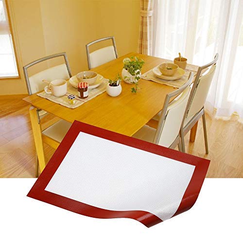 Che-good Heat Resistant Mat - Liner Non Slip Baking Sheet Oven Safe Heat Resistant Mat Silicone Placemat Kneading Dough Insulation - Trivet Fryer By Flat Styling Toaster Hair Bbq Black Deck