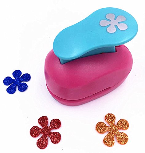 TECH-P Creative Life( 2CM-2.5CM) Multi-pattern Hand Press Album Cards Paper Craft Punch,card Scrapbooking Engraving Kid Cut DIY Handmade Hole Puncher. (Five Leaf Flower)