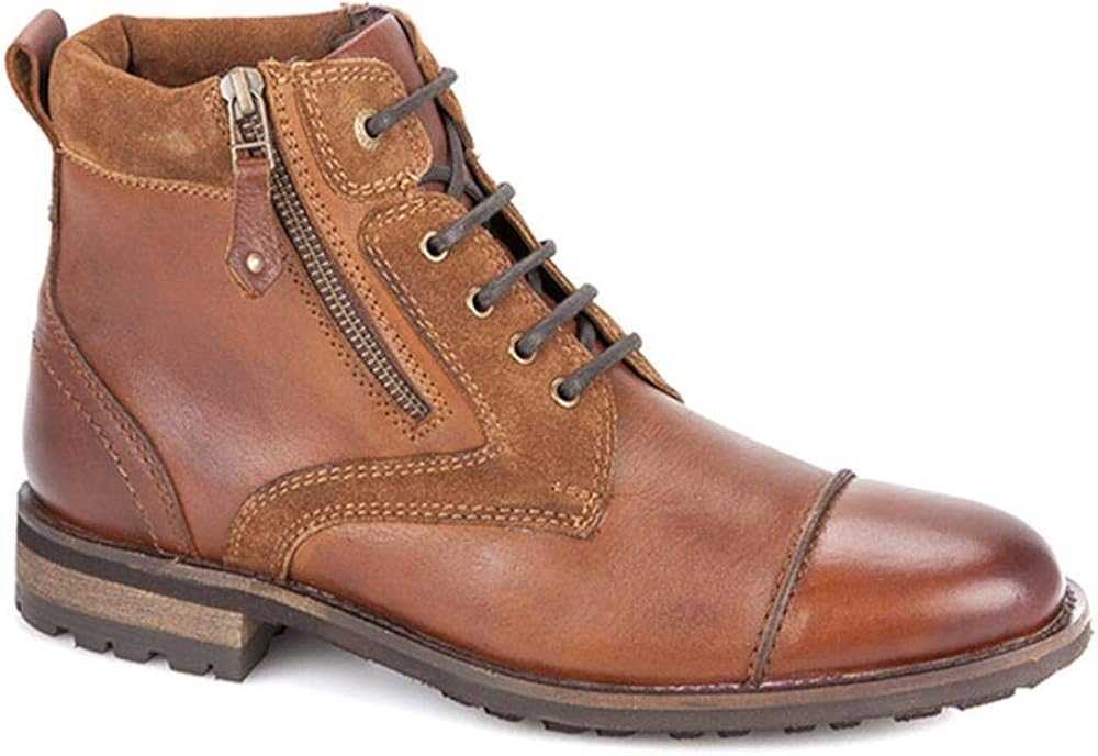 Pavers Leather Casual Lace up Boot 308 772 Tan Size 12 (46) Amazon