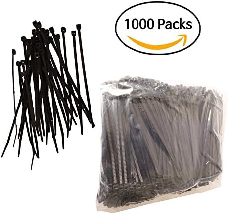 EGunit | Multi-Pupose Black Nylon Cable Ties | Wire Ties (5.5 Inch, 1000pcs)