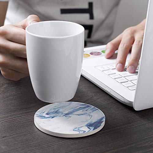 image for Absorbent Drink Coasters, GOH DODD 8 Pieces Ceramic Mats Table Centerp