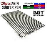 20 pcs Tattoo Skin Marking Pens (Color Red)