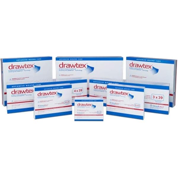 drawtex dressing Amazon.com: Drawtex Wound Dressing with LevaFiber 6x8-Box of 10 : Health &  Household