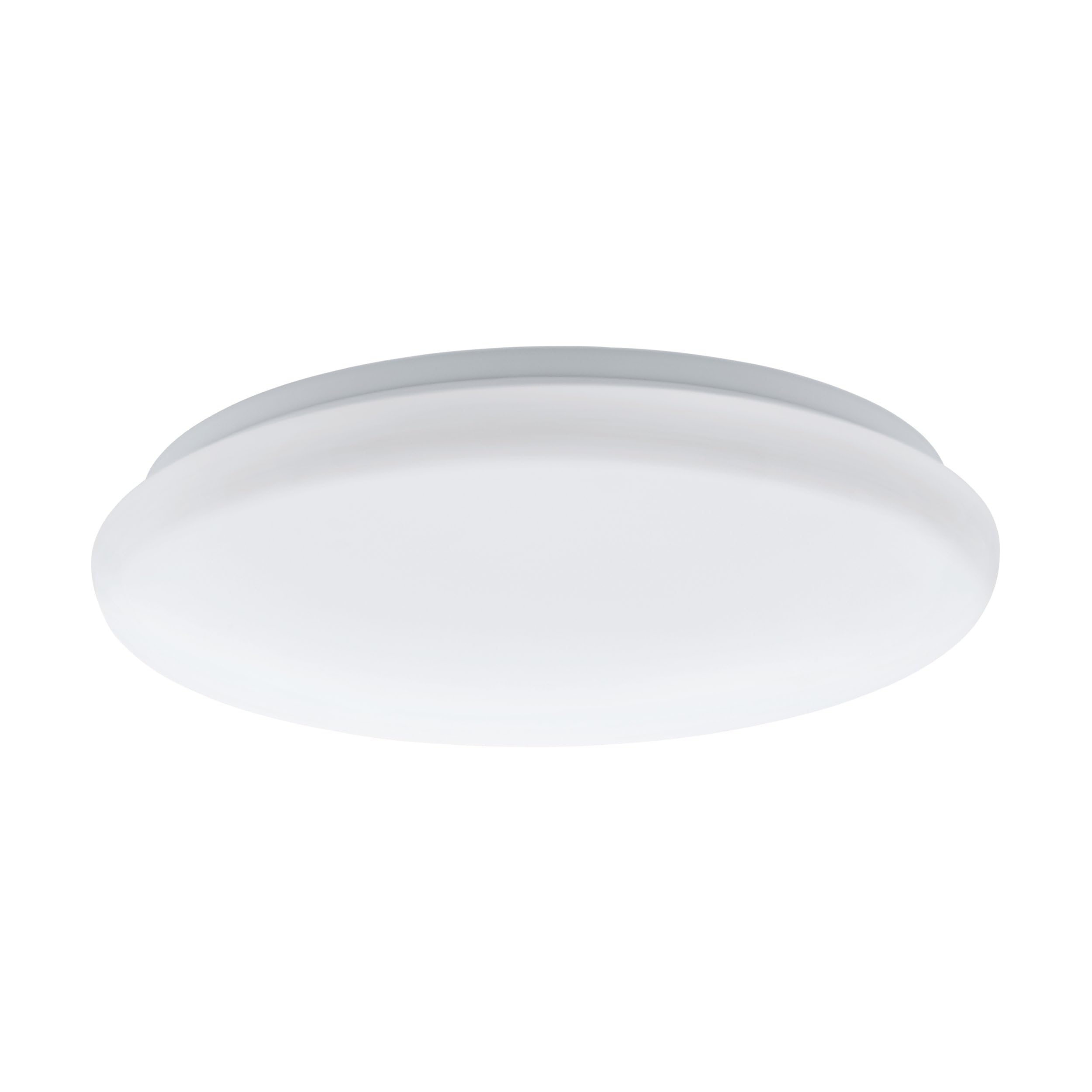 EGLO Giron-M LED Ceiling Light with Motion Sensor Indoor Diameter 26 cm LED Ceiling Light with Daylight Sensor Made of Plastic and Metal in White LED Wall Lamp Warm White