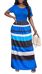 MsavigVice Maxi Dresses for Women Short Sleeve