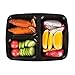 [10 Pack]Meal Prep Containers 3 Compartment-Food Prep Containe with Lids/Bento Lunch Boxes Containers+10 Sporks,Microwave,Dishwasher Safe,BPA Free,Portion Control 21 Day Fix