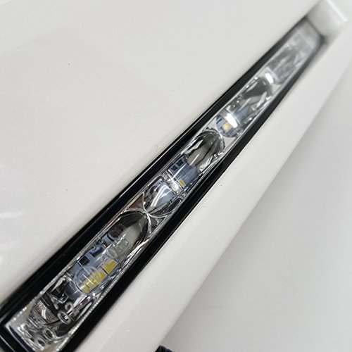 LEDIN For 2007-2013 Toyota Tundra Sequoia Front Bumper Filler Panel LED DRL Fog Lights with Bezel Wire Harness