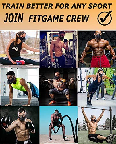 FITGAME-Workout-Mask-24-Breathing-Resistance-Levels-Fitness-Mask-Training-in-High-Altitude-Simulation-Increase-Cardio-Endurance-Bonus-Sport-Bracelet-and-Box-Included-Black