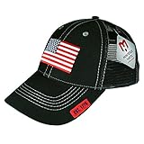 American Flag Hat Snapback - Black Mesh Back Hats Mesh Snapbacks Hats Snap Cap Cool Snapbacks Cheap Mens Meshed Baseball Caps USA Trucker Cap Snapback USA Man Condor Dad Womens Best Profile Custom