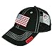 American Flag Hat Snapback - Black Mesh Back Hats Mesh Snapbacks Hats Snap Cap Cool Snapbacks Cheap Mens Meshed Baseball Caps USA Trucker Cap Snapback USA Man Condor Dad Womens Best Profile Custom