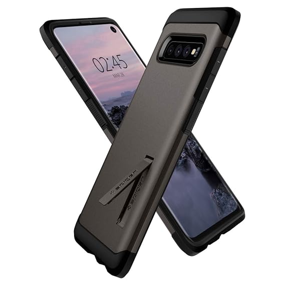 Spigen 605CS25804 Tough Armor Kompatibel mit Samsung Galaxy S10 Hülle, Doppelte Schutzschicht Handyhülle Fallschutz Schutzhül
