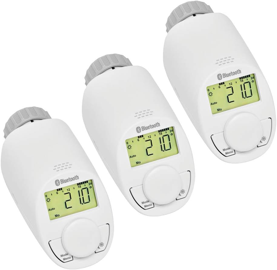 Heizkörper-Thermostatkopf EQIVA mit Bluetooth, 3 Stück