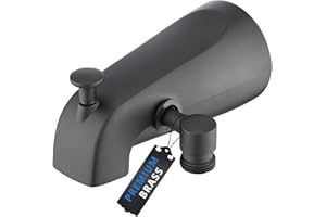 PROOX All Metal Tub Spout with Diverter Matte Black, Diverter Tub Spout for Hand Shower