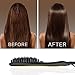 Priksia Hair Straightener Brush Ceramic Heating Hair Straightening Irons brush Anti Scald,Static, Detangling and Silky Straight (Black)