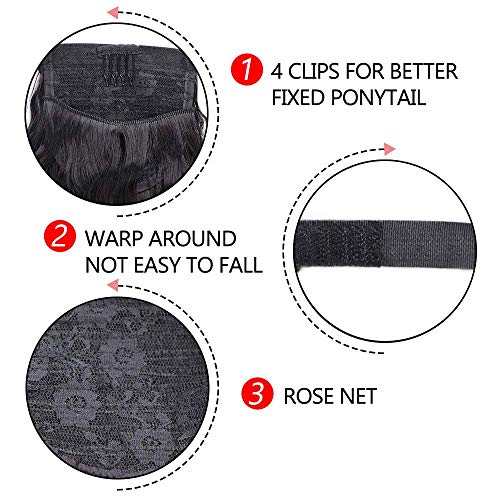 image for Stamped Glorious 22 Inch Long Corn Wave Ponytail Extension Magic Paste