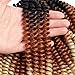 3 Packs Spring Twist Crochet Braiding Hair 110g 30Strands/pack Fluffy Soft Jamaican Bounce Synthetic Hair Extensions (Black Brown Blonde)