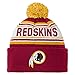 OuterStuff NFL Youth 8-20 Cuffed Knit Pom Hat, Washington Redskins, One Size