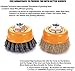 HOYIN Wire Cup Brush-2 Piece Grinder Brush Kit- Twist Knotted