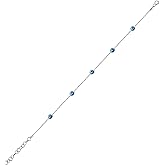 925 Sterling Silver Evil Eye Bracelet | Rhodium Plated Adjustable Chain | Delicate Blue Glass Charm Jewelry for Women | Lucky Gift Protection Bracelet
