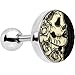 Body Candy Stainless Steel Katrina Sugar Skull Glow in the Dark Cartilage Earring 16 Gauge 1/4