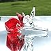 Waltz&F Crystal Rose Flower,Glass Rose Paperweight Figurine Collectible Statue Wedding Table Centerpiece Ornament,Red Rose