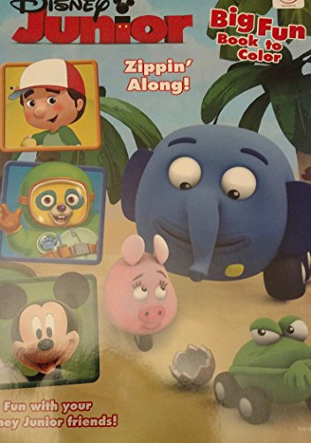 Disney Junior Zippin' Along Big Fun Book to Color (Handy Manny, Jungle Junction, Mickey Mouse, & Special Agent Oso)
