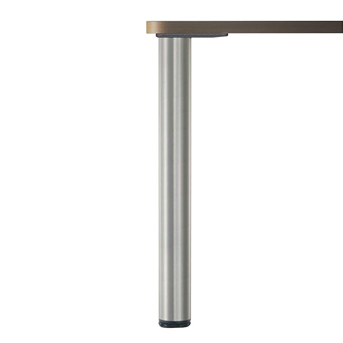 Tischbein Ø 80 mm Edelstahloptik Höhe 710 mm von SO-TECH®