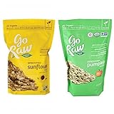 Go Raw Sprouted Seeds Bundle: (1) Pumpkin Seeds 16 (Ounce), (1) Sprouted Sunflower Seeds (16 Ounce)
