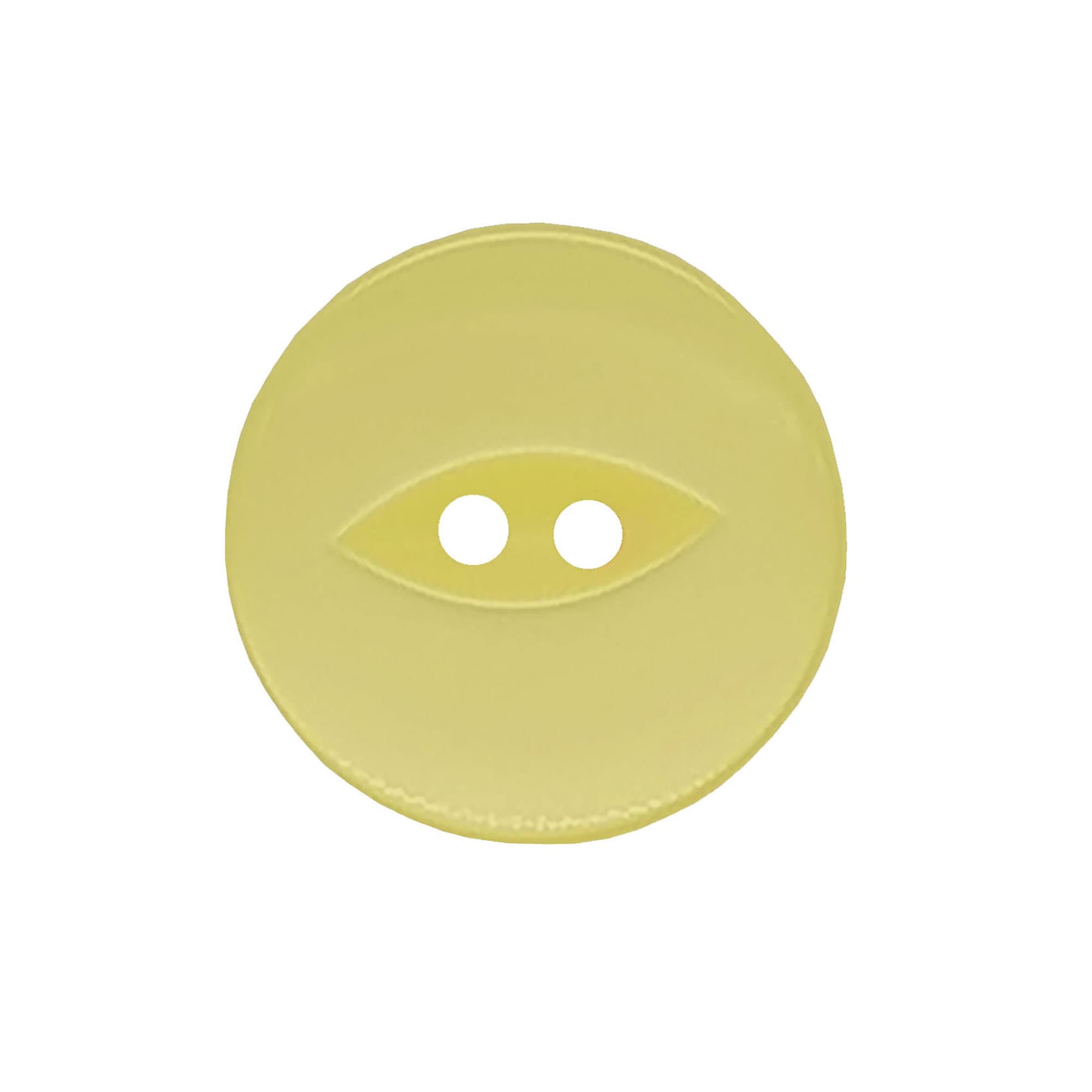 The Bead Shop 20 Pack Round Fish Eye Buttons, Baby Buttons, Sewing, Knitting & Crafts - Lemon 19mm / 30 Lignes