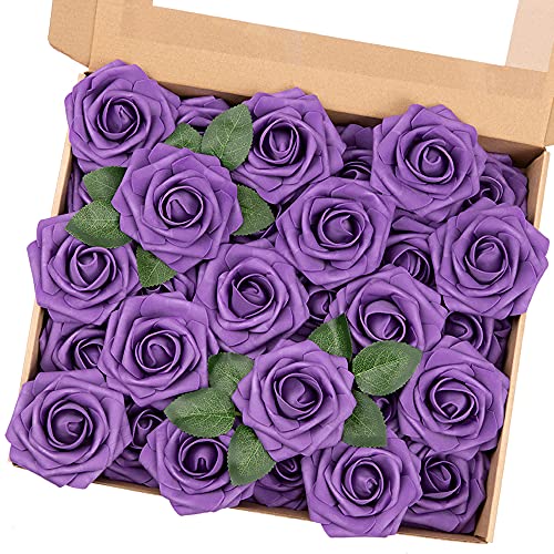 MACTING Artificial Flower Rose, 30pcs Real Touch