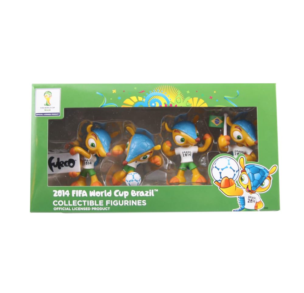 Promo-Dis Fuleco – Set of 4 Collectable Figures in Gift Box, Collectable Figures of the Football World Cup 2014 in Brazil