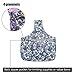 Teamoy Knitting Tote Bag (L12.2 x W7.5), Travel Project Wrist Bag for Needles (up to 11 Inches), Yarn and Crochet Supplies, Perfect Size for Crafting On The Go (Small, Blue Flowers)