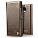 Moto Z2 Force Case,B BELK Vintage Book Style Flip Folio Glossy Leather Wallet Case Embedded Magnetic Closure [1 Card Slot] PC Bumper Cover w/Kickstand for Motorola Moto Z2 Force (Brown)