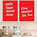 Wallies Wall Decals, Red Chalkboard Wall Sticker, Set of 2