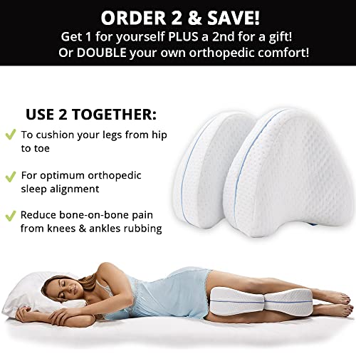 Contour Legacy Leg & Knee Foam Support Pillow Soothing Pain Relief