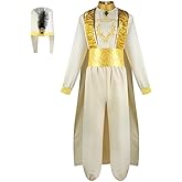picmefee Adult Arabian Prince Costume Mens Fairy Tale Arabian Prince Cosplay Outfit