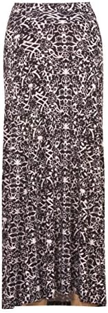 Gravity Threads Women's Pattern Maxi Skirt, Black Floral - X-Large