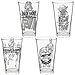 Zak Designs Star Wars Set of 4 Pint Glasses, Darth Vader, Yoda, Stormtroopers, C3P0 & R2-D2, 4 piece set