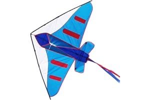 Besra 60inch Colorful Plane Kite Single Line Easy to Fly Aircraft Nylon Kite for Kids & Adults