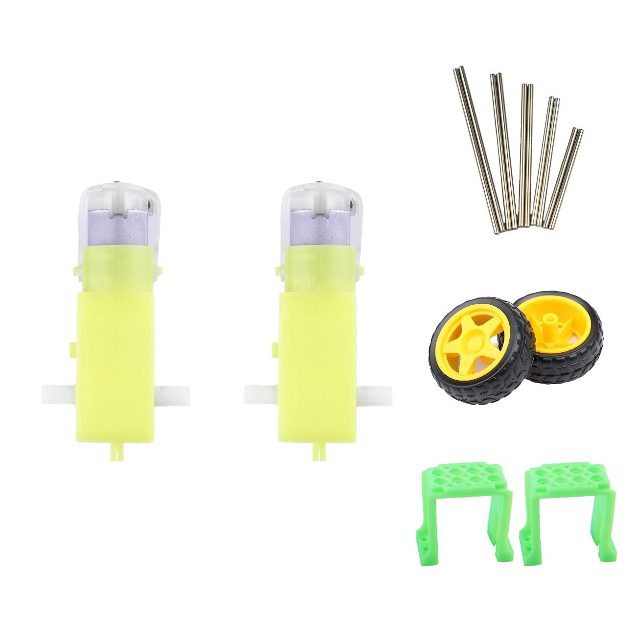 CHANCS DC Gear Motor 1:120 2pcs Double Shaft for DIY Smart Car Chassis Motor Strong Magnetic Interference 5 Pairs of Motor Shafts