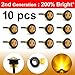 Ledvillage 10 Pcs 2nd Generation 3/4 Inch Mount Amber LED Clearance Marker Lights, Side Led Marker for Truck Boat Bike Trailer Marine