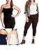 Emmalise Clothing Women's Basic Casual Plain Long Camisole Cami Top Tank, Large, Black