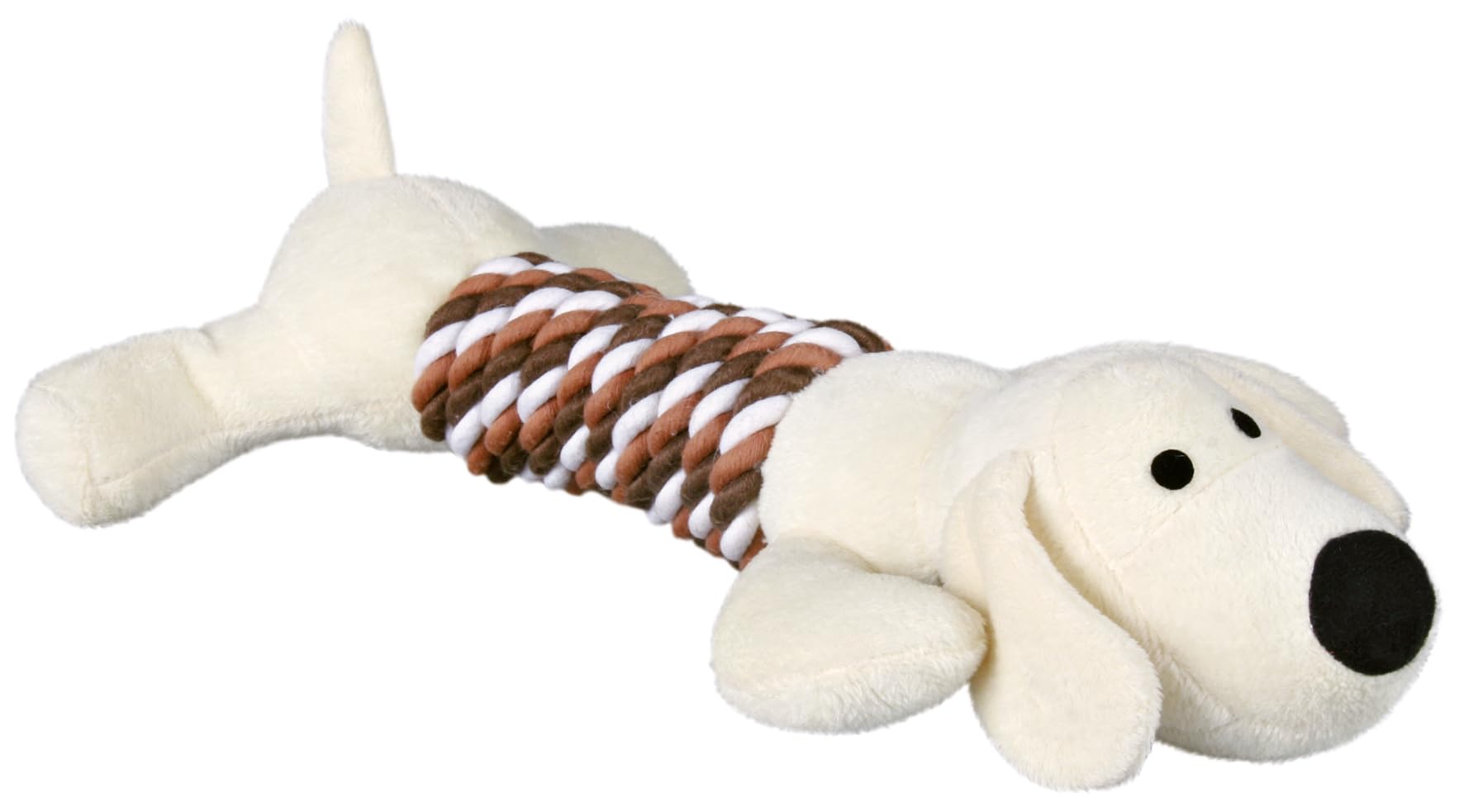 squeaky plush rope dog toy
