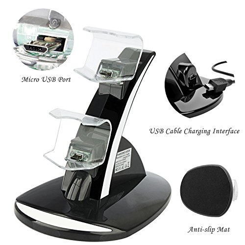 image for ZQQ PS4 Controller Charger Dual USB Charger Charging Docking Station S