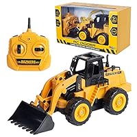 Build Me RC Excavator Toy - Hours of Fun with Fully Functional Remote Control Front Loader Tractor - Scoop, Load, Carry and Dump Sand, Dirt, Rocks, Beans