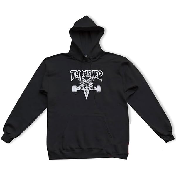 Amazon.com: Thrasher Mexico Revista Hooded Sweatshirt, Black