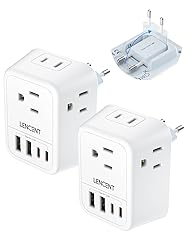 LENCENT 2 Pack European Travel Plug